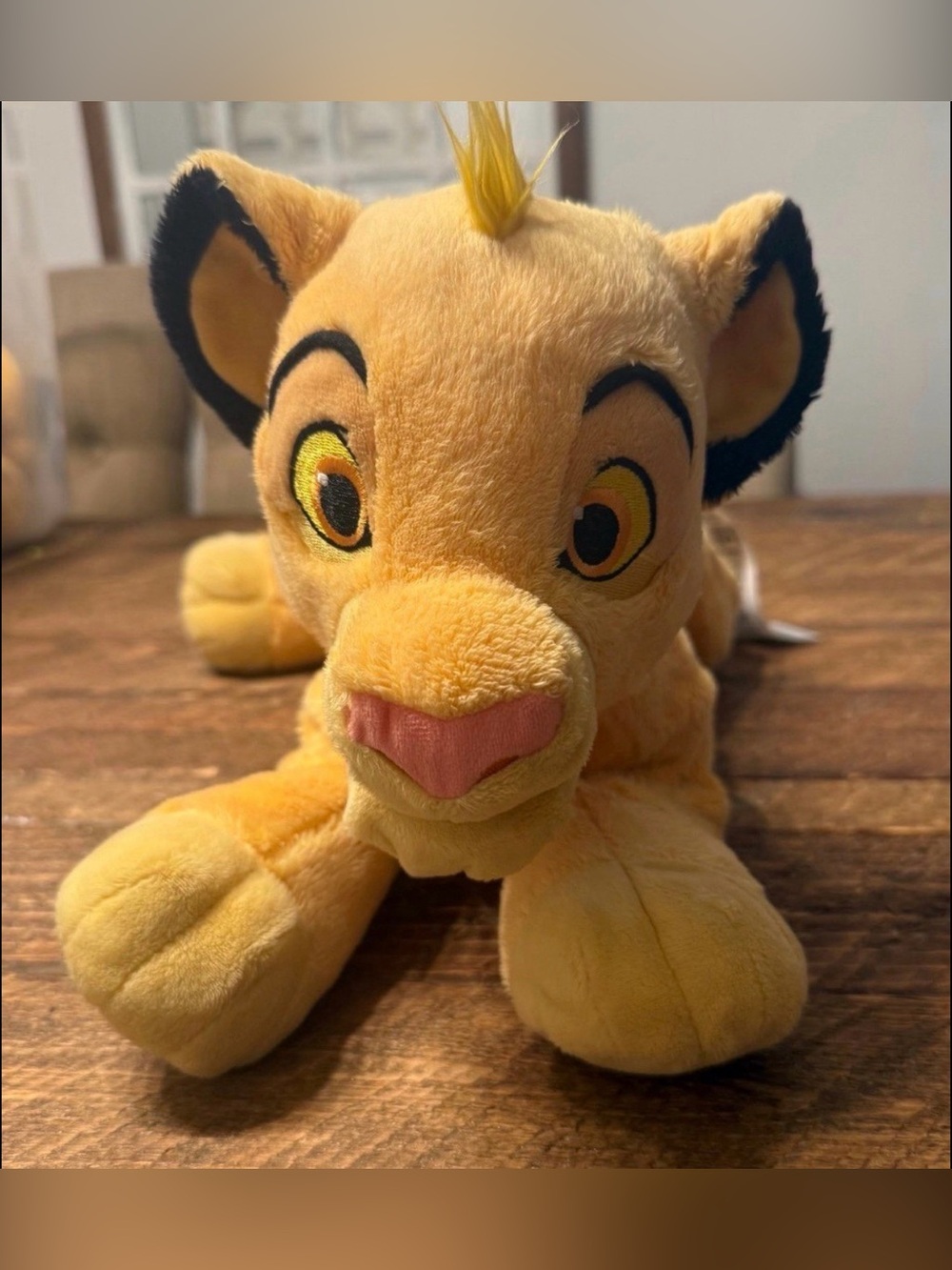 Disney Yellow Plush Lion Kids Toy - Soft Character Stuffed Animal